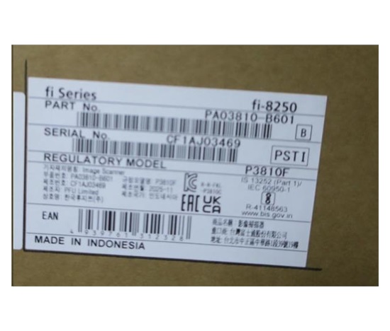 RICOH -poškozený obal- skener Fi-8250 A4, deska+průchod, 50ppm, 600dpi, LAN RJ45-1000, USB 3.2,ADF 100listů