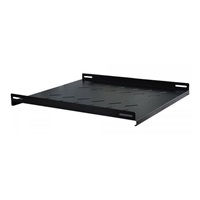 XtendLan 19" police s perforací pro rozvaděče ECO 1U/550mm, nosnost 50kg, černá