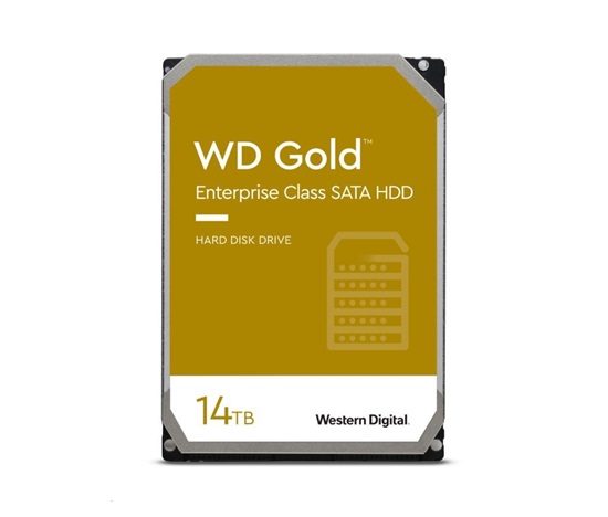 BAZAR VADNE - WD GOLD WD142KRYZ 14TB, SATA III 3.5", 512MB 7200RPM, 262MB/s, CMR, Enterprise