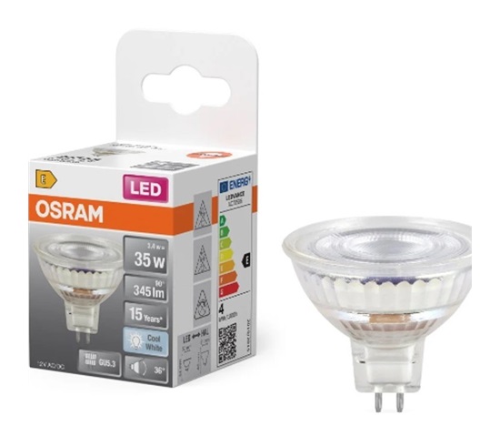 OSRAM LED STAR GU5,3  3,4W/840 12V MR16 35W studená