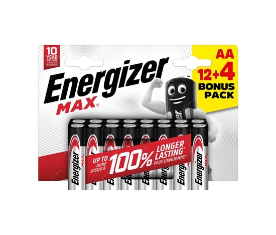 BAZAR - Energizer LR6/16 Max AA 12+4 zdarma