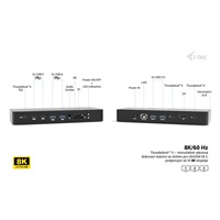 i-tec Thunderbolt 5 Triple Display Docking Station, M.2 slot, 6x USB, 2.5 GLAN, PD 140W
