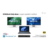 i-tec Thunderbolt 5 Triple Display Docking Station, M.2 slot, 6x USB, 2.5 GLAN, PD 140W