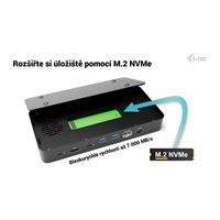i-tec Thunderbolt 5 Triple Display Docking Station, M.2 slot, 6x USB, 2.5 GLAN, PD 140W