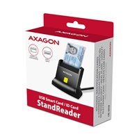 BAZAR - AXAGON CRE-SM4N, USB-A StandReader čtečka kontaktních karet Smart card (eObčanka), kabel 1.3m - Poškozený obal (