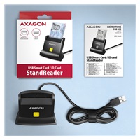 BAZAR - AXAGON CRE-SM4N, USB-A StandReader čtečka kontaktních karet Smart card (eObčanka), kabel 1.3m - Poškozený obal (