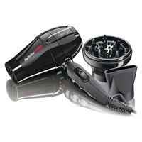BaByliss PRO BAB5510E mini fén, 1200 W, duální napětí, difuzér, koncentrátor, černý
