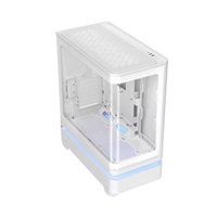 ASUS case PRIME AP304 TG ARGB WHITE, ATX, Průhledná bočnice, 4x120mm ARGB, bílá