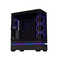 ASUS case PRIME AP304 TG ARGB BLACK, ATX, Průhledná bočnice, 4x120mm ARGB, černá