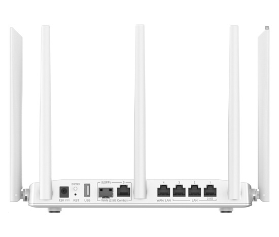 Grandstream GWN7062M Wi-Fi 6 router, 2 x RJ45 10/100/1000 Mbps, IEEE 802.11 a/b/g/n/ac/ax, Wifi rychlost 3Gbps