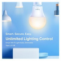 TP-Link Tapo L510E chytrá WiFi stmívatelná LED žárovka v3.50 (P/N:100001391) (bílá,2700K,806lm,2,4GHz,E27)