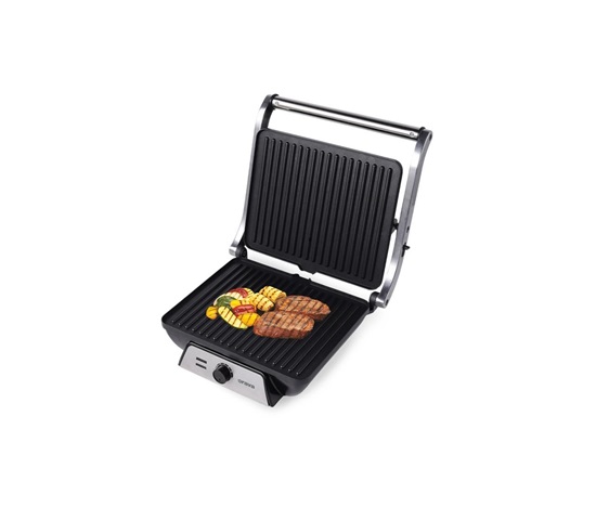 BAZAR - Orava Grillchef 4 elektrický kontaktní gril, 2000 W, regulace teploty, manuální ovládání, tepelně izolovaná ruko