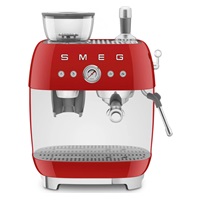 Smeg EGF03RDEU Retro Style pákový kávovar, červený, integrovaný mlýnek, 20 bar, 2,4 l, 1650 W