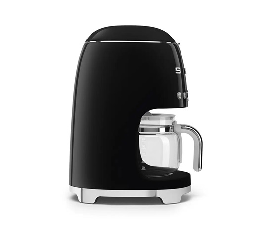 Smeg Retro Style DCF02BLEU překapávač kávy černý, 10 šálků, 1,25 l, automatický start, keep warm