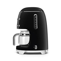 Smeg Retro Style DCF02BLEU překapávač kávy černý, 10 šálků, 1,25 l, automatický start, keep warm