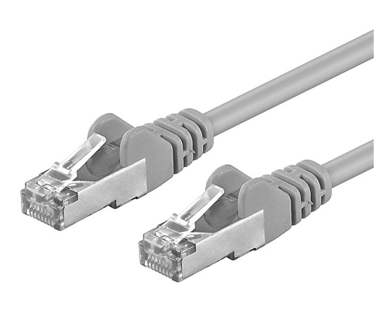 Premiumcord Patch kabel CAT 6a S-FTP,RJ45-RJ45,LSOH, AWG 26/7 5m šedá