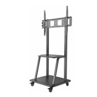 BAZAR - Manhattan univerzální TV vozík, Universal Heavy Duty TV Cart, 37" až 100" TV, černá - Poškozený obal (Komplet)