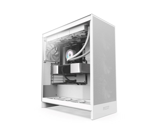 BAZAR - NZXT skříň H7 Flow edition / ATX / 3x 120 mm fan / USB-C / 2x USB / prosklená bočnice / mesh panel / bílá - Pošk