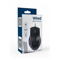 GEMBIRD myš MUS-4B-02, drátová, USB, černá