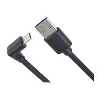PremiumCord Kabel USB typ C/M zahnutý konektor 90° - USB 3.0 A/M, 1m