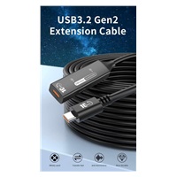PremiumCord USB-C 3.2 Gen 2 repeater a prodlužovací kabel Male-Female, 10Gbps Aluminium 7m