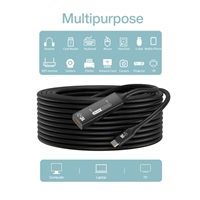 PremiumCord USB-C 3.2 Gen 2 repeater a prodlužovací kabel Male-Female, 10Gbps Aluminium 10m
