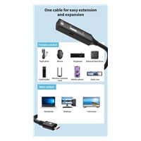 PremiumCord USB-C 3.2 Gen 2 repeater a prodlužovací kabel Male-Female, 10Gbps Aluminium 10m