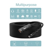 PremiumCord USB 3.2 Gen 2 repeater a prodlužovací kabel C-Male-A-Female, 10Gbps Aluminium 5m