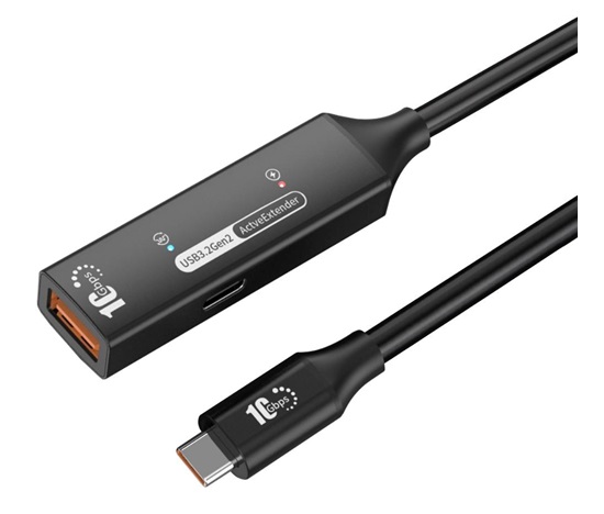 PremiumCord USB 3.2 Gen 2 repeater a prodlužovací kabel C-Male-A-Female, 10Gbps Aluminium 7m