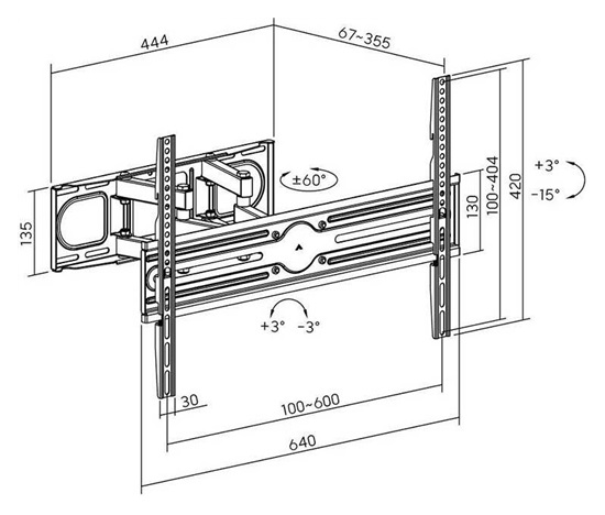 Polohovací TV držák Fiber Mounts FM81