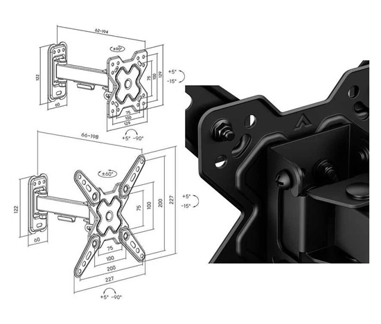 Držák na monitor a Tv Fiber Mounts Fm06