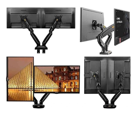 Stolní držák na 2 monitory NB F160