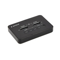 GEMBIRD dokovací stanice pro stolní počítače DD2-U3M2, USB-C, 2x M.2 SATA, NVMe SSD, černá