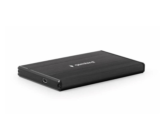 GEMBIRD externí box pro 2.5" zařízení, USB 3.0, broušený hliník, černá