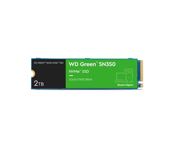 BAZAR VADNE - WD GREEN SSD NVMe 2TB PCIe SN350, Geb3 8GB/s, (R:3200/W:3000 MB/s) - Po opravě (Bez příšlušenství)
