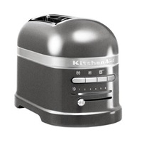KitchenAid Artisan 5KMT2204EMS toustovač šedá, 2 topinky, auto senzor, 7 stupňů, bagel, rozmrazování