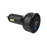 GEMBIRD Nabíječka do auta, 1x USB, 1xUSB-C, rychlo-nabíječka, QC3.0, 30 W, černá