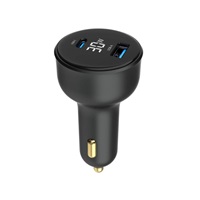 GEMBIRD Nabíječka do auta, 1x USB, 1xUSB-C, rychlo-nabíječka, QC3.0, 30 W, černá