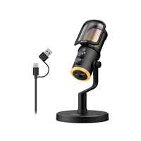 GENIUS streamovací mikrofon MIC-S400U/ USB-C/ USB/ černý