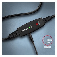 BAZAR - AXAGON ADR-210B, USB 2.0 A-M -> B-M aktivní propojovací / repeater kabel, 10m - Poškozený obal (Komplet)
