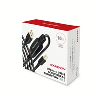 BAZAR - AXAGON ADR-210B, USB 2.0 A-M -> B-M aktivní propojovací / repeater kabel, 10m - Poškozený obal (Komplet)