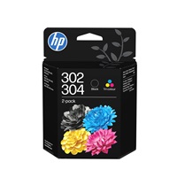HP 302/304 Tri-color/Black Ink Cartridge 2-Pk