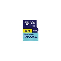 GOODRAM microSDXC karta 64GB RIVAL (R:100/W:40 MB/s), UHS-I Class 10, U3, V30 + Adapter