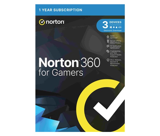 NORTON 360 FOR GAMERS 50GB CZ 1 uzivatel pro 3 zarizeni  na 1 rok ESD 1+1 (50%)