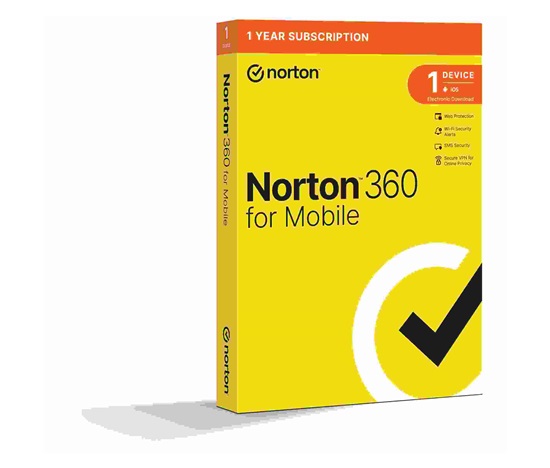 NORTON 360 MOBILE 1 uživatel pro 1 zařízení na 1 rok ESD 1+1 (50%)
