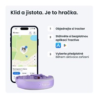 Tractive CAT 6 Mini – Smart Cat GPS Tracker & Health Monitor with integrated collar – Lavender