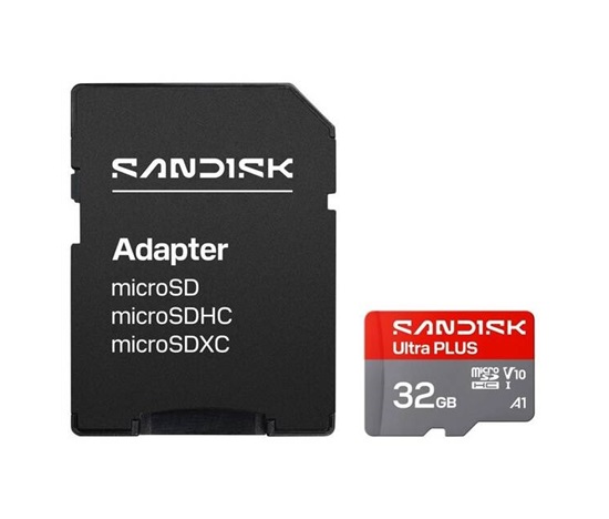 Sandisk Ultra PLUS micro SDHC karta 32GB UHS-I,V10, U1, C10, (130MB/s)