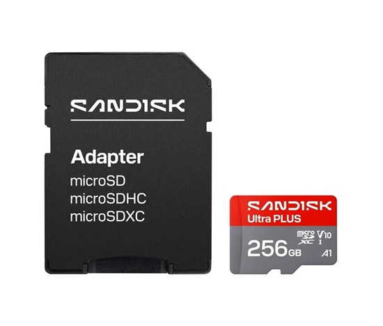 Sandisk Ultra PLUS micro SDHC karta 256GB UHS-I, V10, U1, C10, (200MB/s)