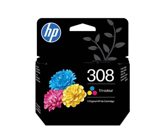 HP 308 Tri-color Original Ink Cartridge (120 pages)