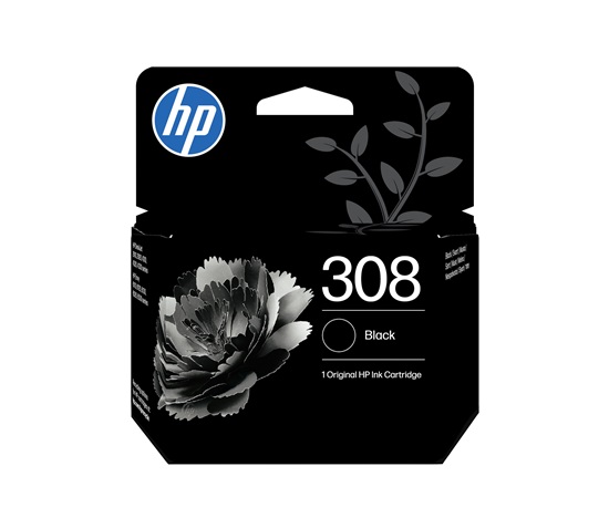 HP 308 Black Original Ink Cartridge (160 pages)